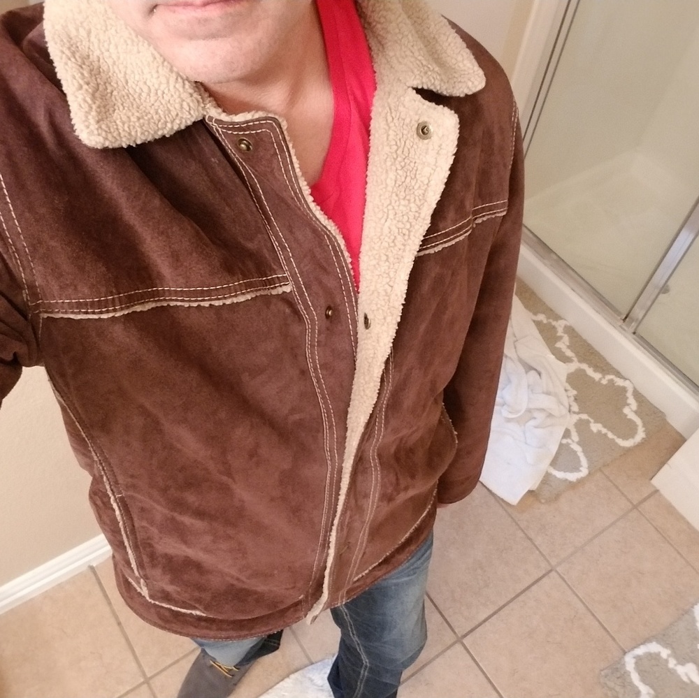 Wilson's leather fur bomber coat